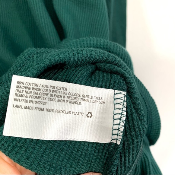 Wild Fable Women's Green Waffle Knit Long Sleeve Dress NWT - Picture 7 of 7